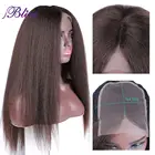 Blice синтетические волосы для наращивания, курчавые прямые парики 4*4, парики на сетке, 130% плотность, термостойкие для женщин