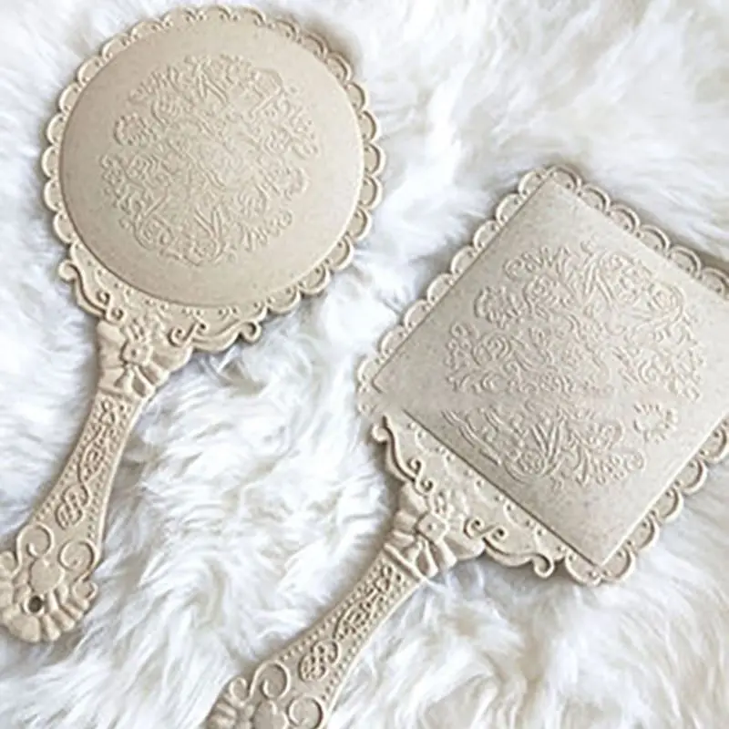 Зеркало для макияжа зеркальце на стену винтажное вращающееся в сборе Овальная