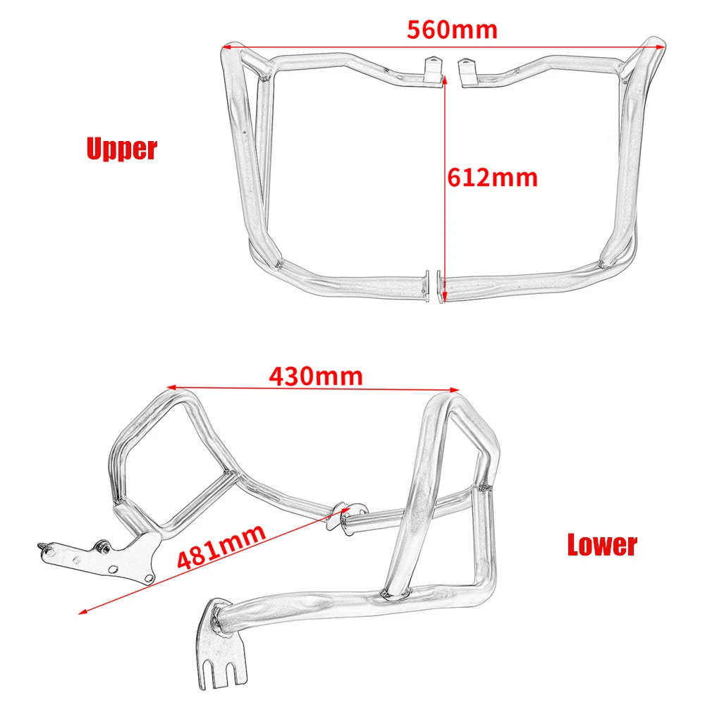 CRF1000L Верхняя и нижняя защита двигателя мотоцикла полоса защиты рама для Honda CRF 1000L