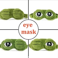 new 3d sad frog sleep mask rest travel relax sleeping aid blindfold cover eye patch sleeping mask case anime cosplay costumes 1p