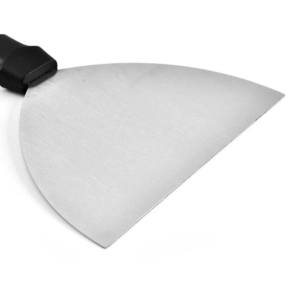 Полукруглая пластиковая ручка из нержавеющей стали шпатель для блинчиков пиццы
