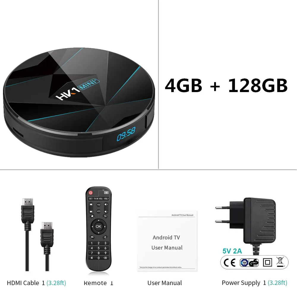 4G 128G ТВ-бокс HK1 Mini plus Android 9,0 4GB 128GB 64GB 32GB Rockchip RK3318 2,4G/5G wifi 4K Google voice PK HK1 MAX A95X Android tv BOX - Цвет: 4G 128G
