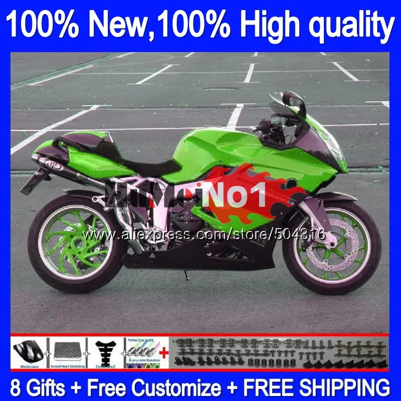 

Body For BMW K1200 K 1200 S K-1200S K 1200S 101MC.52 K1200S 2005 2006 2007 2008 2009 2010 05 06 07 08 09 10 Fairing Green Gloss