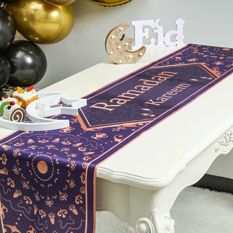 

EID Mubarak Tablecloth Ramadan Mubarak Decoration For Home Islamic Muslim Eid Al Adha Party Supplies Ramadan Eid Decor Kareem
