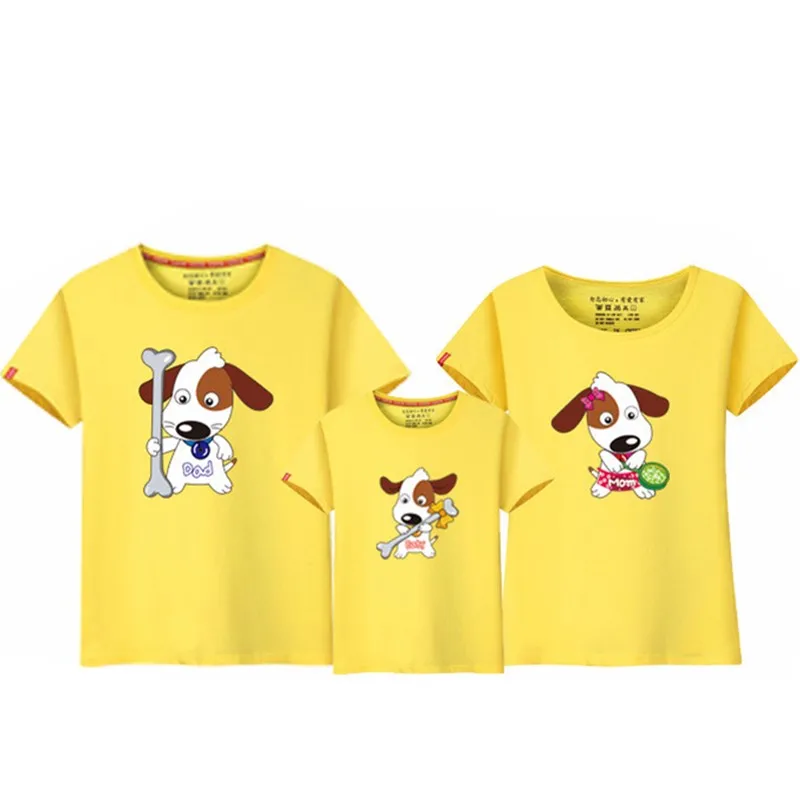 Принт одежда для всей семьи рисунок из мультфильмов футболка с изображением