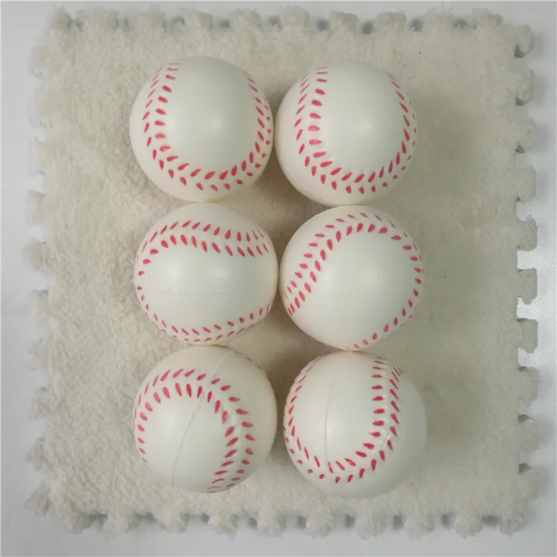 baseball 6,3 см мягкая пена антистресс рельефные шарики для сжимания игрушки футбол, баскетбол, бейсбол, теннис забавные игрушки для детей 6 шт - Цвет: baseball