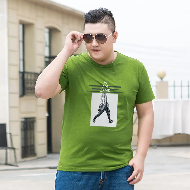 

2021 Summer men's cotton T-shirt short sleeve oversized home wear oversized fat T-Shirt Top loose2021new