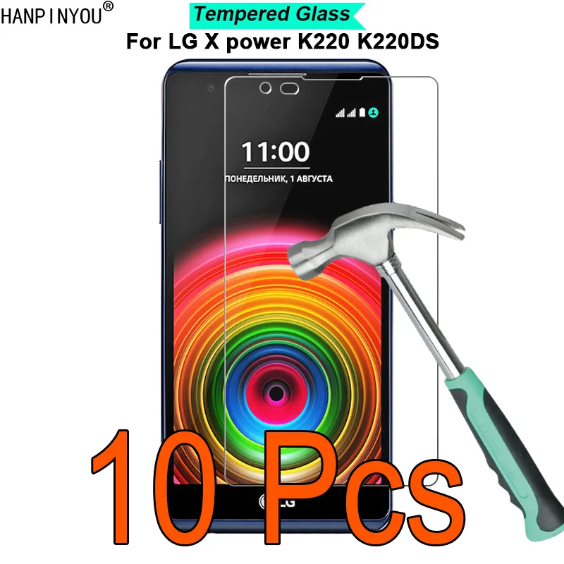 

10 шт., ультратонкая закаленная защита для LG X Power K220DS K220 LS755 US610 9H 2.5D