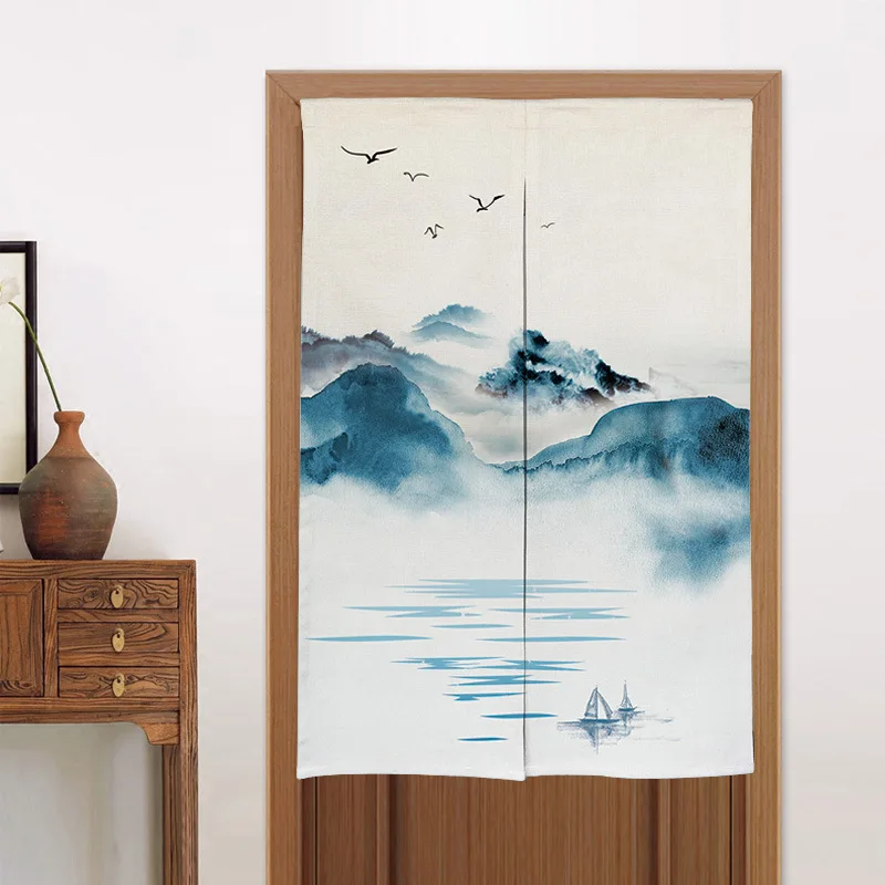 Китайская дверная занавеска с ландшафтом для дома спальни туалета кухни