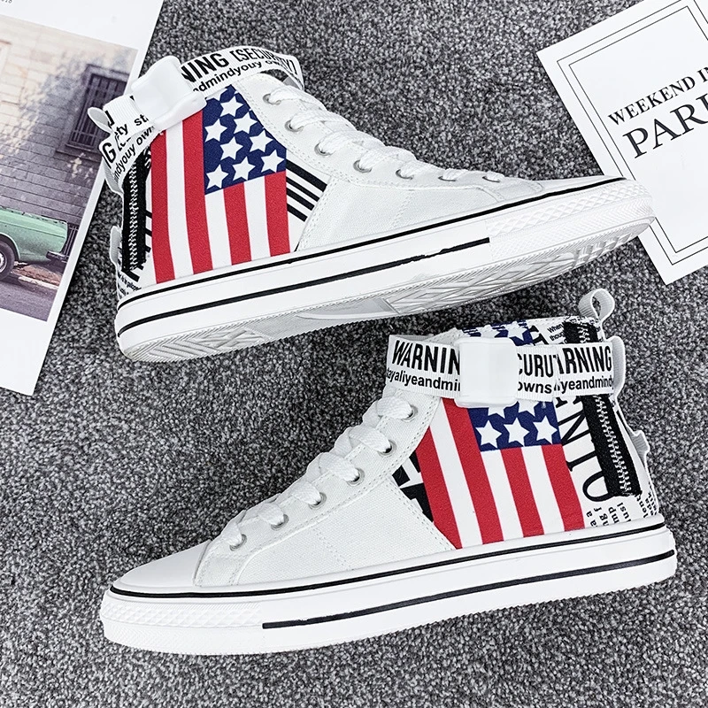 

SONECHOKI High Top Canvas Shoes Men Sneakers Outdoor Trainer Lace Up Casual Gym Sport Walking Skateboarding Shoes