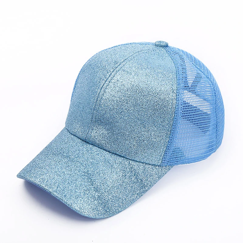 

Glitter Ponytail Baseball Cap Women Snapback Dad Hat Caps Messy Mesh Trucker Bun Summer Hat Female Adjustable Hip Hop Hats