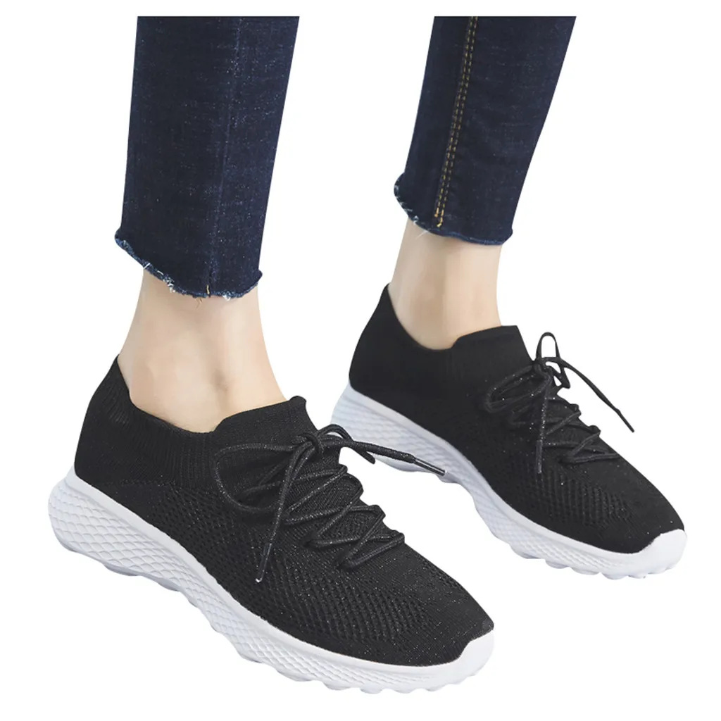 Женская износостойкая прогулочная обувь носки кроссовки сетчатые слипоны без
