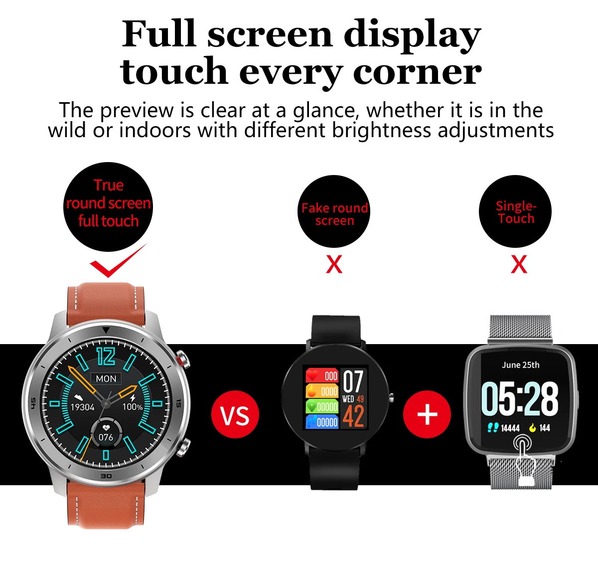 

DT78 Smart Watch Men Women GPS Bluetooth Sport Activity Tracker Waterproof Sleep Hear Rate Monitor Message Reminder Smartwatch