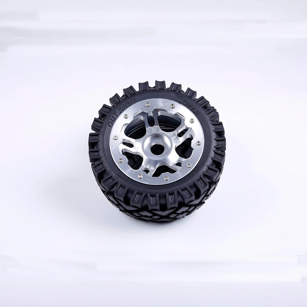 

All Terrain Front & Rear Tire Assembly Kit with CNC Metal Wheels Hub for 1/5 HPI ROVAN KM BAJA 5B SS ROFUN BAHA RC CAR Toy PARTS
