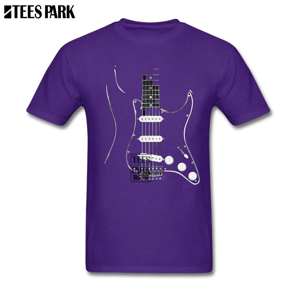 Черная гитара Страт стратокастер черная футболка мужская хлопковая рубашка с
