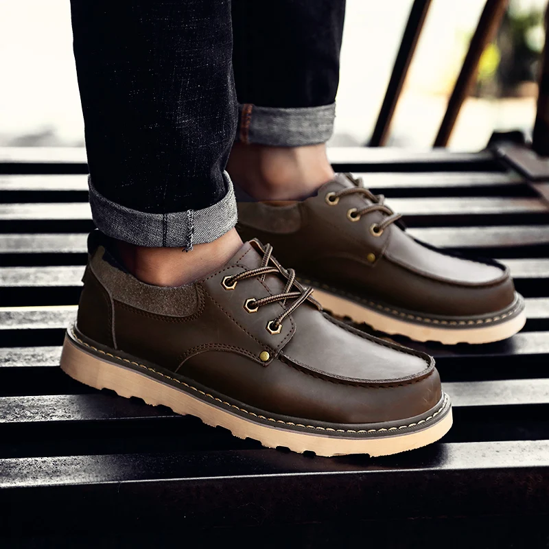 

Black Casual Shoes Men Leisure Shoes Shoe Casual Man Flat For Mens Slip On Leather Zapatos De Hombre Fashion Casuales