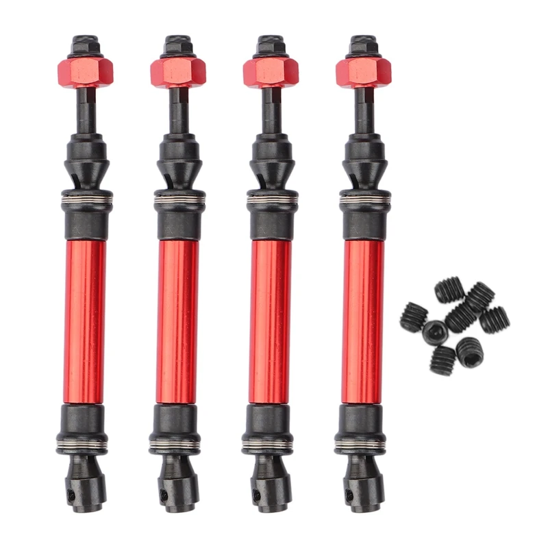 

4Pcs Metal Heavy Duty Drive Shaft CVD for 1/10 Traxxas Slash Rustler Stampede VXL 4X4 4WD RC Car Upgrade Parts