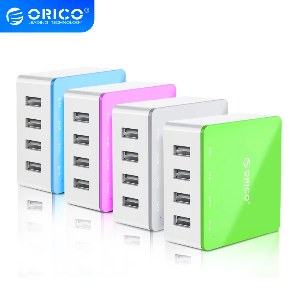 ORICO 4 порта USB зарядное устройство настольный адаптер питания 5V 6.0A 30W выход для Samsung
