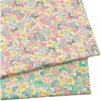 160x50cm sweet pink flower bow tie cotton twill sewing fabric making summer pajamas dress home decoration cloth