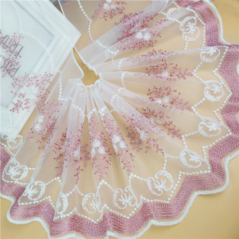 

14Yards Wedding Dress Headband Pink Coffee Blue Grey Bra Lingerie Ribbon Lace Edge Trims Trimming DIY Sewing Crafts Accessories