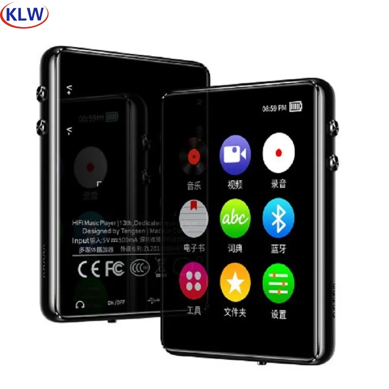 Mp3-плеер mp4-плейер 2 4 дюйма поддерживает TF-карту 128 ГБ mp5-сенсорный Bluetooth совместим с