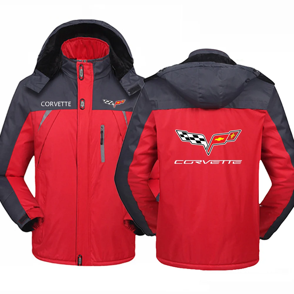 

2021 Men Winter Chevrolet Corvette Jacket Thicken Outdoor Cold-Proof Windbreaker Coats Waterproof Warm Mountaineering Clothing
