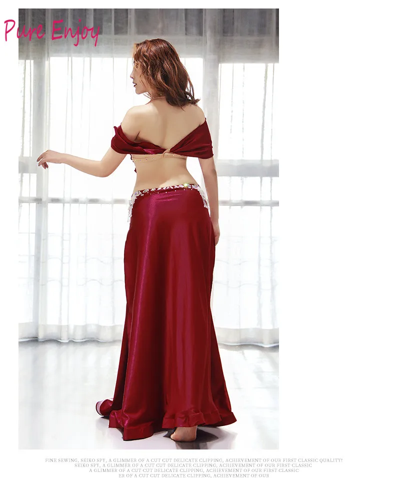 Роскошный танец живота одежда камни кристалл производительность комплект