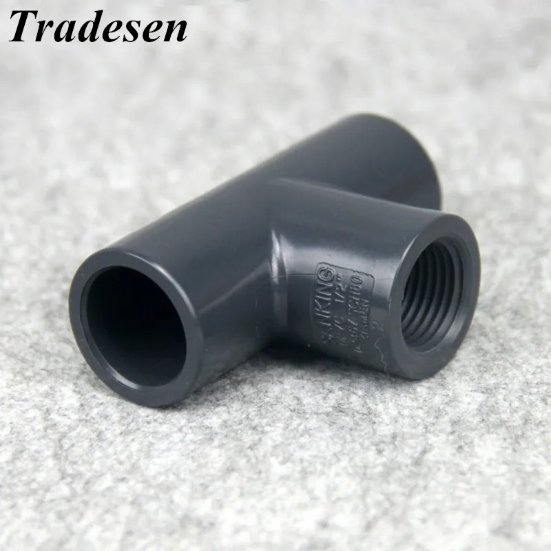 

ANSI 1pc 21.34~60.32mm To 1/2"~2" Hi-Quality UPVC Tee Connectors Aquarium Fish Tank Adapter Garden Irrigation Water Pipe Joints