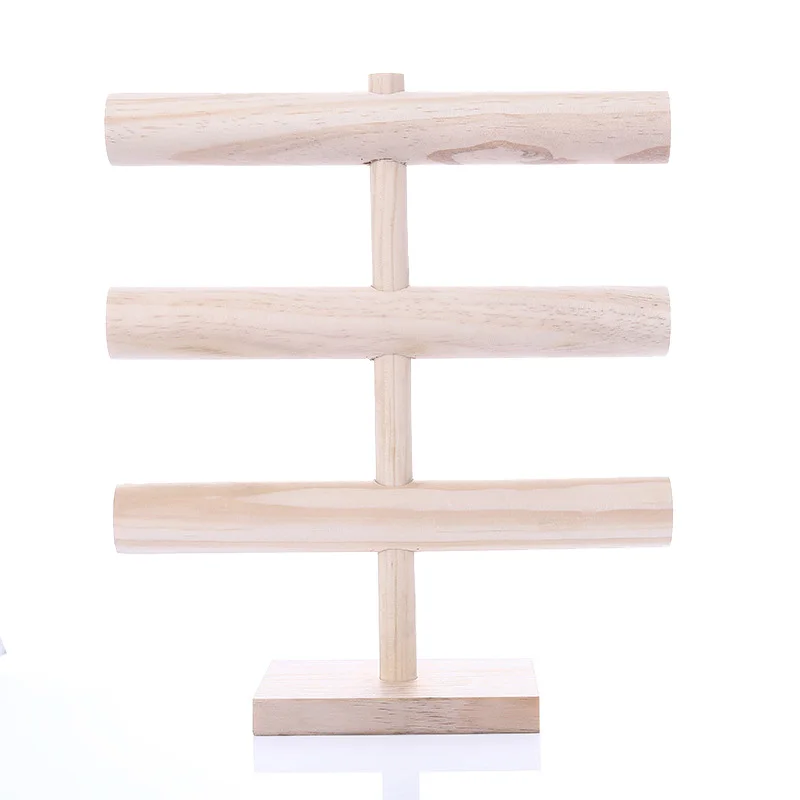 

Solid Wood 3-Layer Bracelet Holder Hanging Watch Storage Household Jewelry Display Stand Props