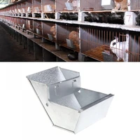 rabbit hutch trough feeder drinker food bowl equipment tool for farming animals double layer fixed large capacity food container