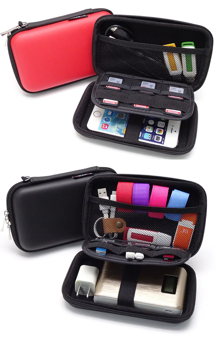 Жесткий чехол для телефона органайзер USB-кабеля Чехол жесткого диска внешний