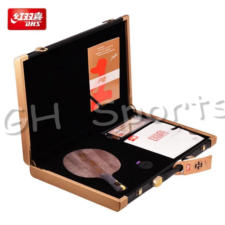 DHS Wang Liqin Gift Set Limited Edition Table Tennis Blade (Hurricane King + National Blue Sponge Rubber) Ping Pong Collection | Спорт и
