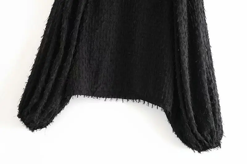 Женская стильная Лоскутная Блузка с кисточками прозрачные рубашки длинным