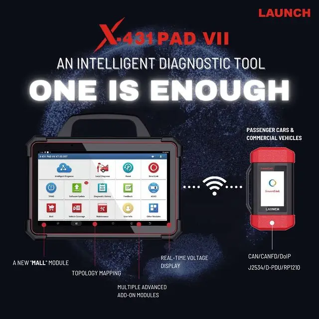 LAUNCH X431 PAD VII 7 OBD2 сканер автомобильный Интеллектуальный диагностический