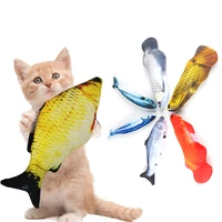 1pc 30cm electronic pet cat toy electric usb charging simulation fish toys for dog cat chewing playing biting supplies