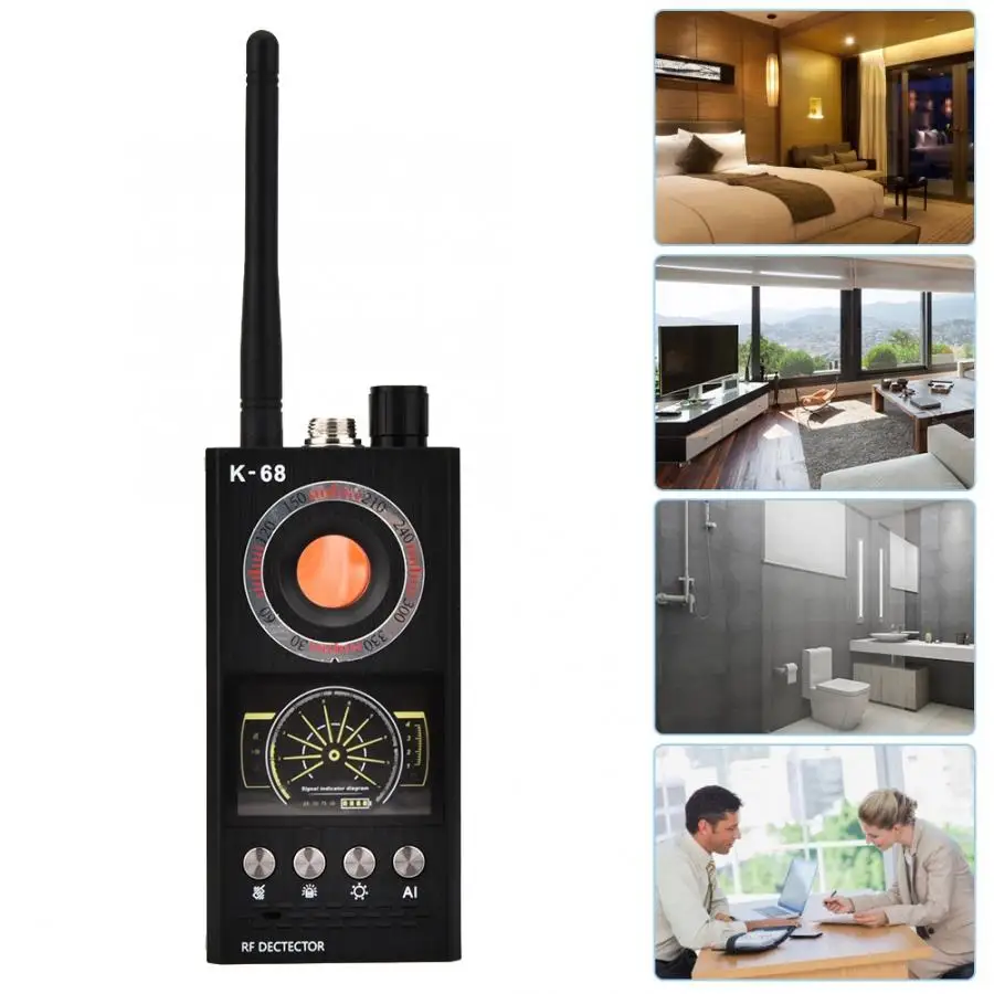 K68 RF сканер детектор шпионаж камера искатель ошибка детектор Wi-Fi сигнал gps радио телефон устройство Finder Личная защита безопасности