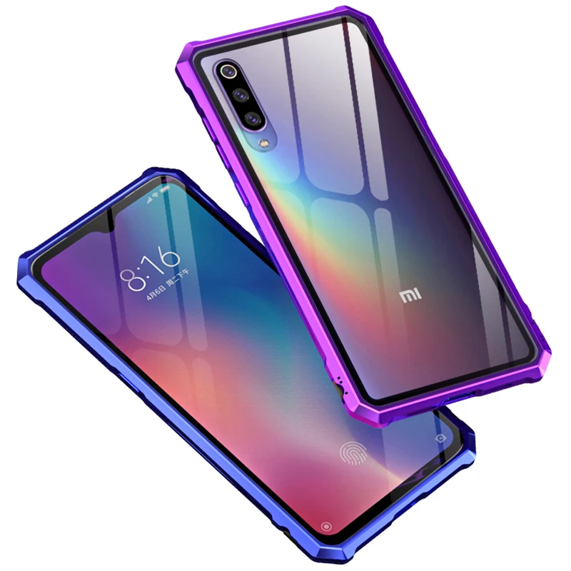 Роскошный Алюминиевый металлический бампер чехол Xiaomi mi 9 противоударный