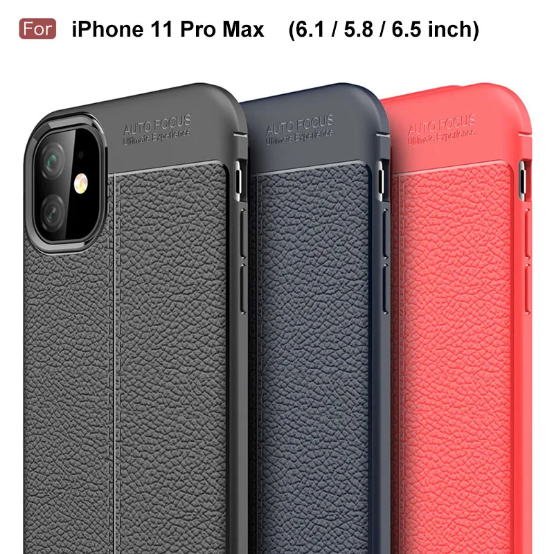 Для iPhone 11 Pro Max чехол личи шаблон царапинам мягкая оболочка для 7 8 Plus X XS XR телефон