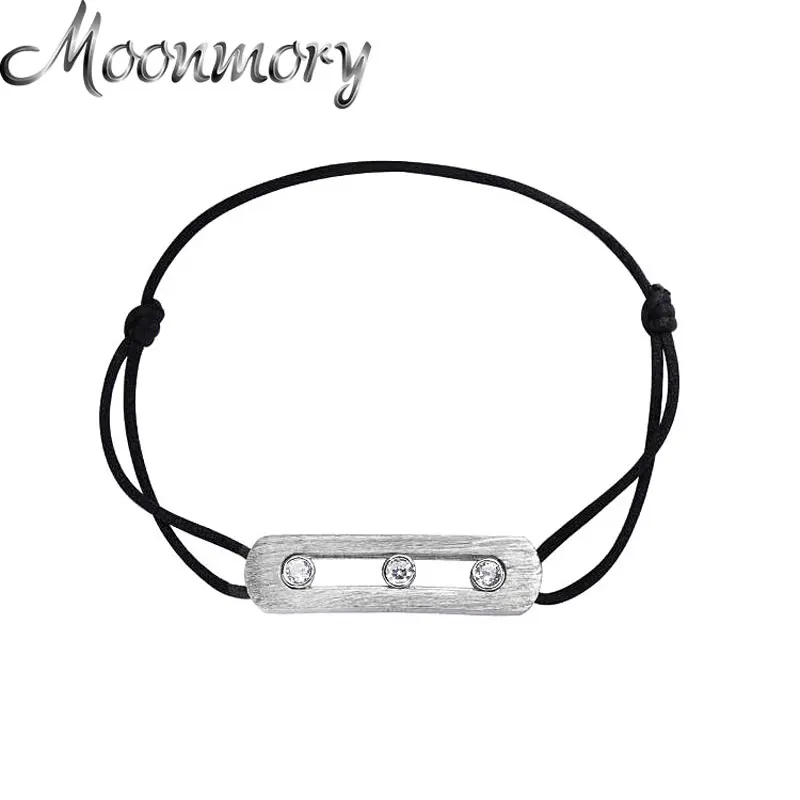 

Moonmory 100% 925 пробы серебряный матовый белый браслет из драгоценного камня для европейского мужчины овальные бриллианты ювелирные изделия женский подарок