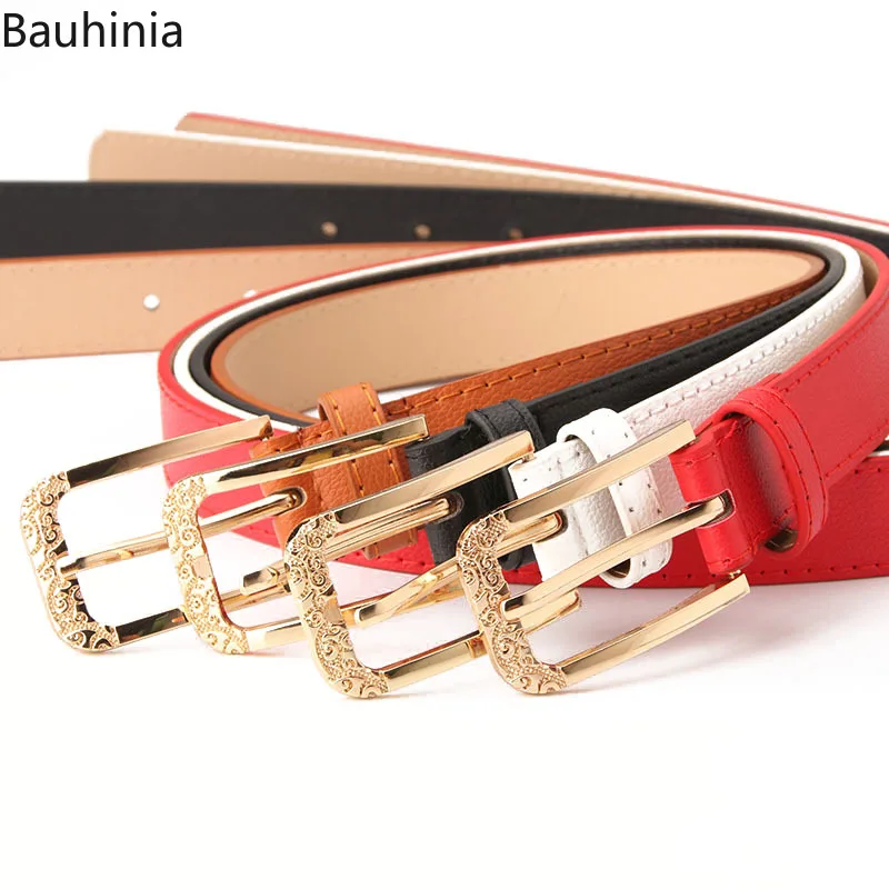 

2020 New Thin Artificial leather Belt Strap Women Belts Ladies Dress Belt Girls Pants Jean Waist Belt ceinture femme riem