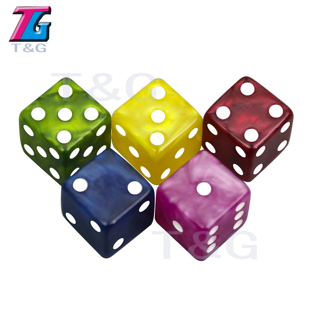 5 шт. Специальный 16 мм Разноцветные кости набор D6 куб шесть сторонний питьевой Dados