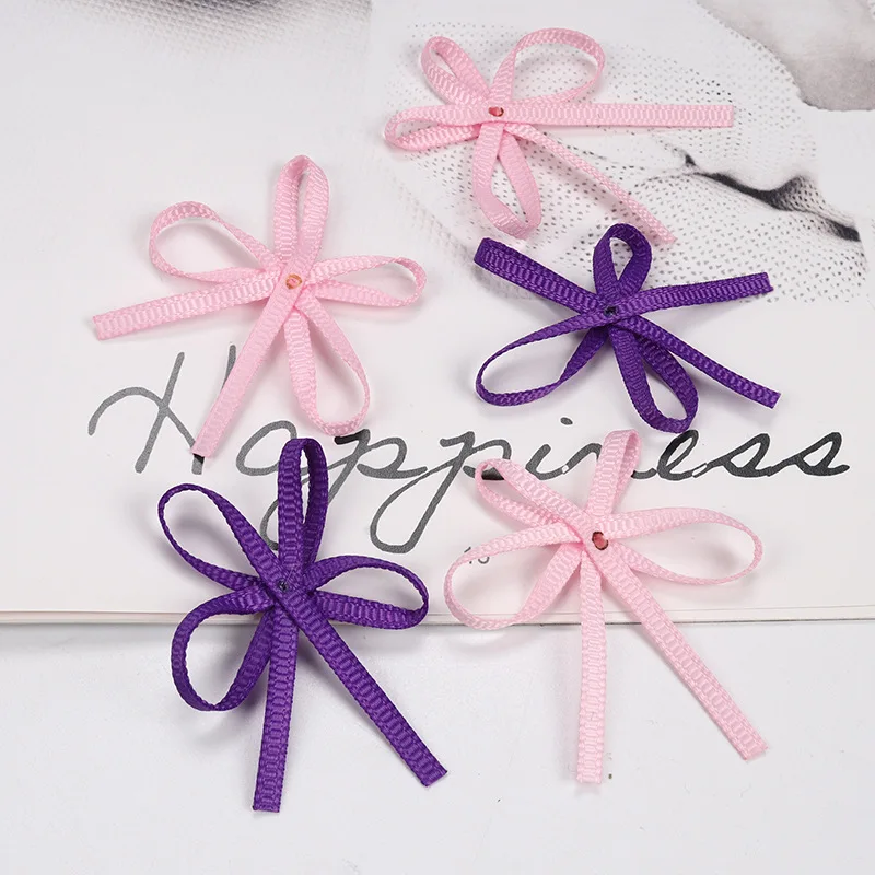 

500pcs 50mm Ribbon Bow knot Material Gift Box Bowknot Flower Decoration Dress Sewing Material DIY Headgear Accessories