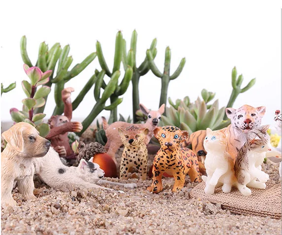 Имитация леса дикие пластиковые фигурки животных модель альпака вартог чимпанзе