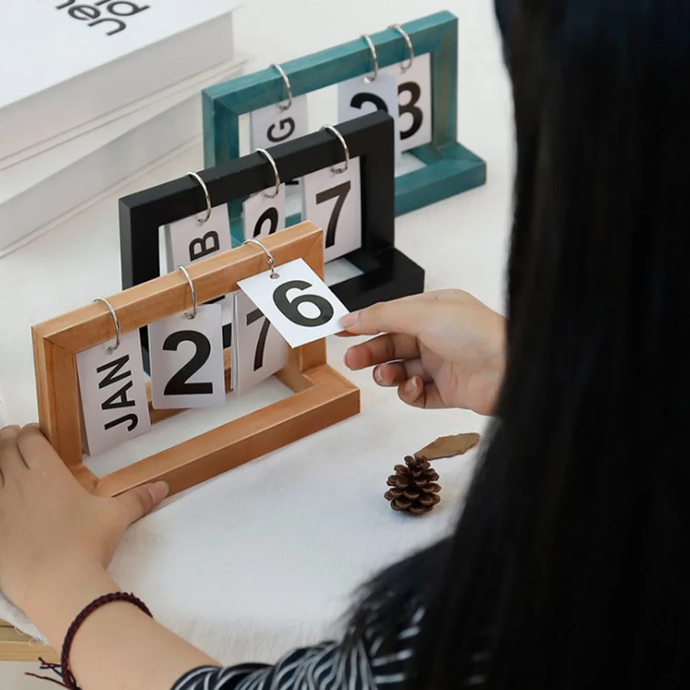 Винтажный офисный деревянный домашний календарь декоративные украшения для
