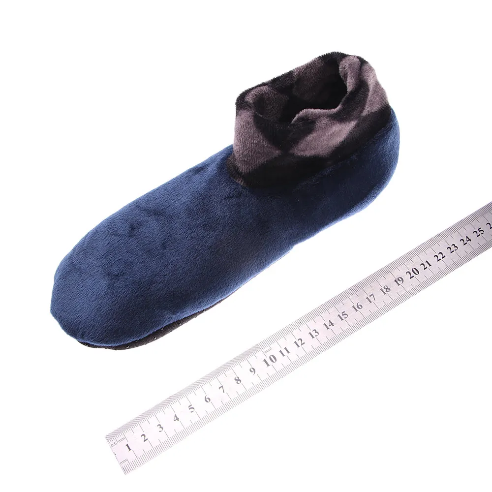 Женские и мужские зимние теплые плотные домашние носки модные однотонные