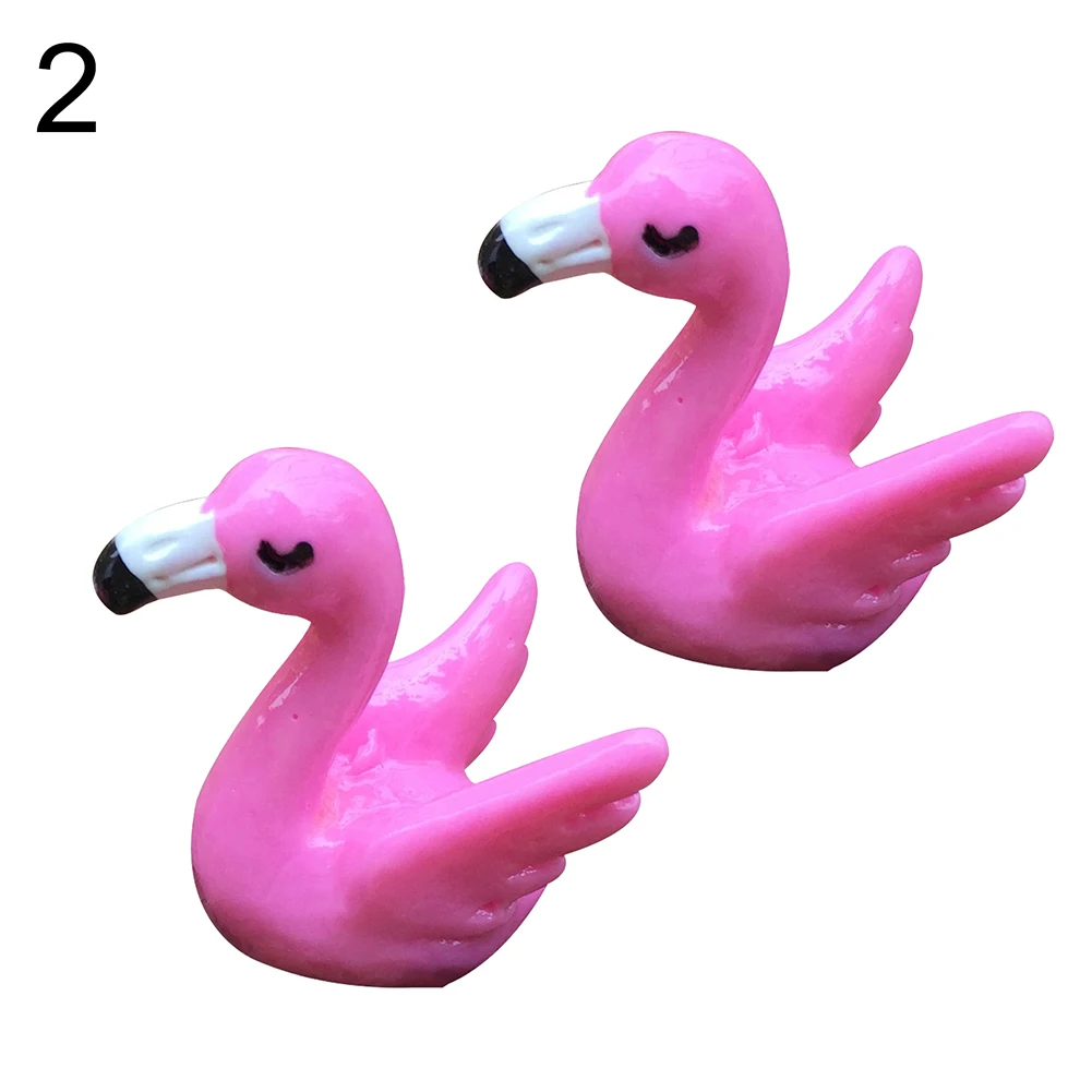 2 шт. Мини Сад Фламинго животное суккулент безделушка мох микро пейзаж домашний