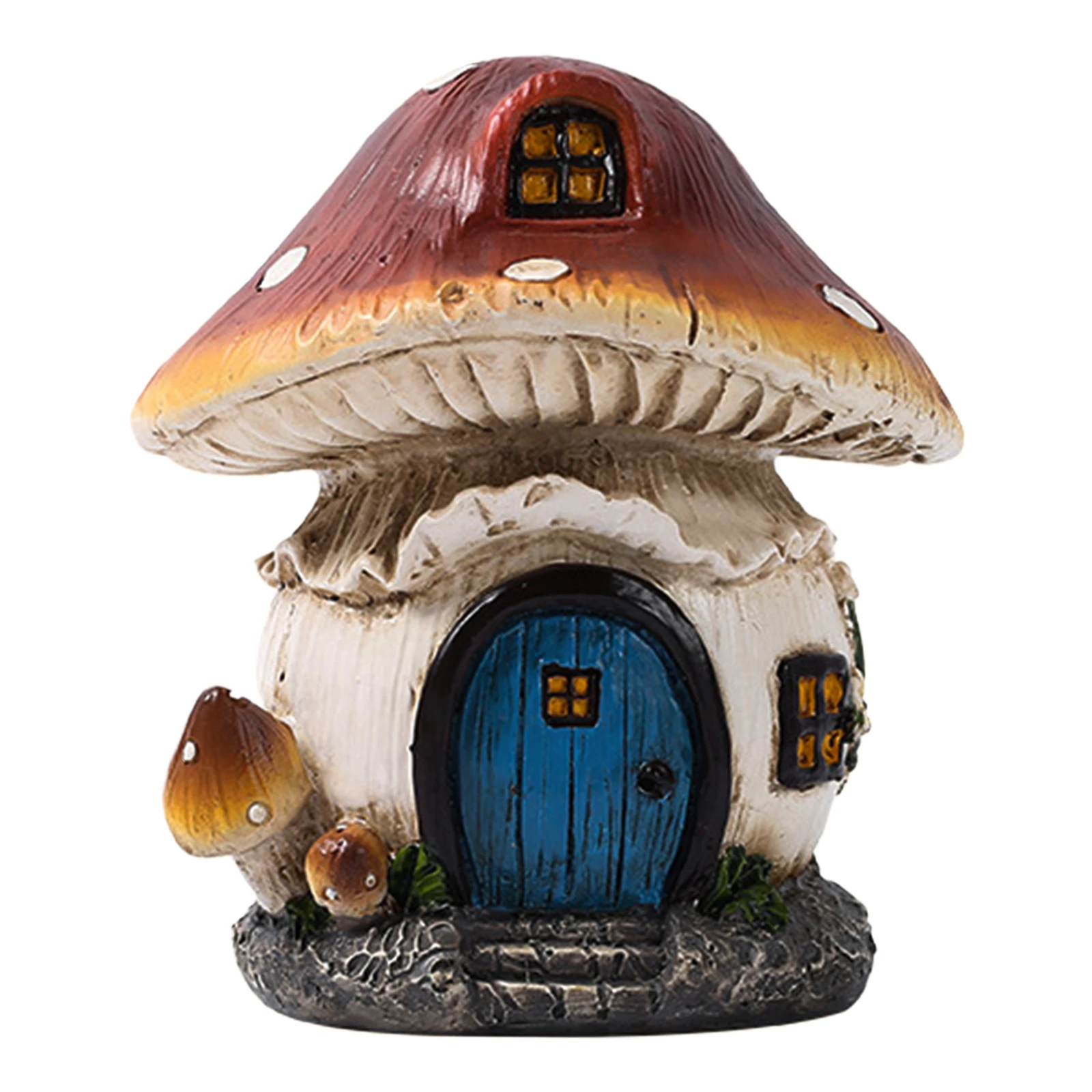 

Vivid Garden Decor Mushroom Outdoor Pathway Fairy House Lawn Ornament Figurine