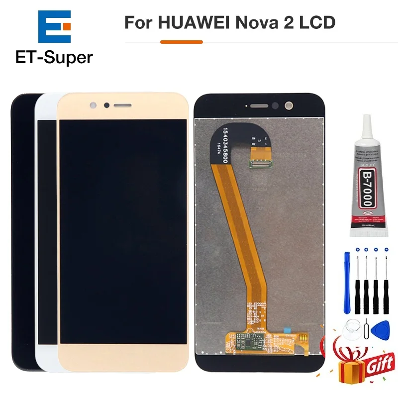 Новый ЖК-экран для HUAWEI NOVA 2 ЖК-дисплей сенсорный экран с рамкой и дигитайзером в