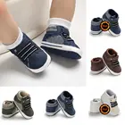 Повседневная обувь для новорожденных мальчиков и девочек, однотонная спортивная обувь с крючком, для начинающих ходить