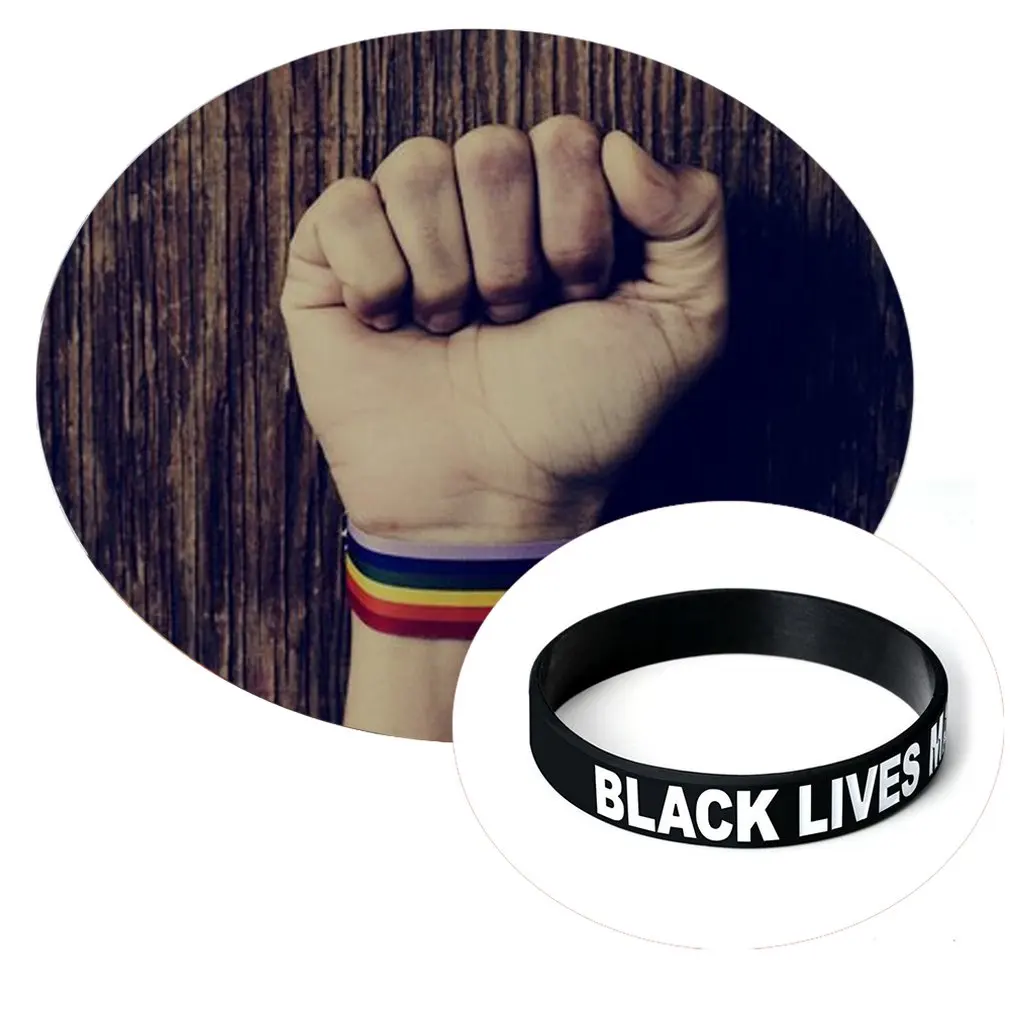

Black Lives Matter Soft Silicone Motivational Bracelet Inspirational With Trendy Sports Bracelet Accessories